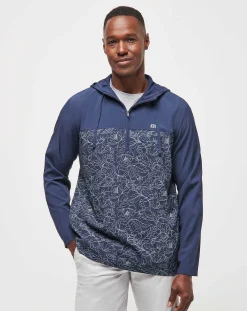 TravisMathew Quarter Zips>Blooming Orchid Quarter Zip Hoodie