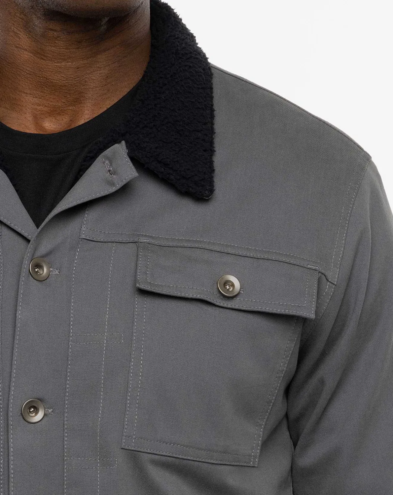 TravisMathew Outerwear>Cloud Denim Sherpa Jacket