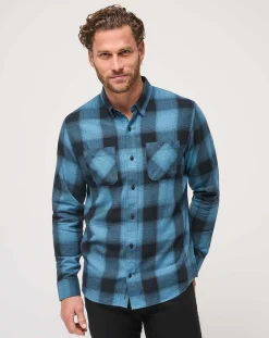 TravisMathew Button-Ups>Cloud Flannel Plaid Button-Up
