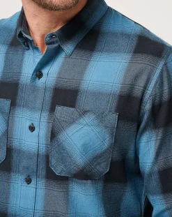 TravisMathew Button-Ups>Cloud Flannel Plaid Button-Up