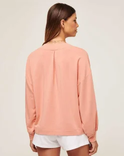 TravisMathew Shirts & Tops>Cloud Terry Vneck Top