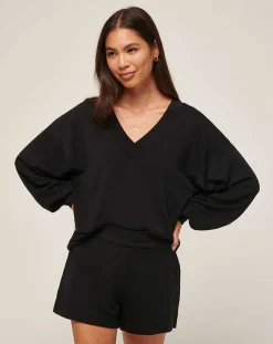 TravisMathew Shirts & Tops>Cloud Terry Vneck Top