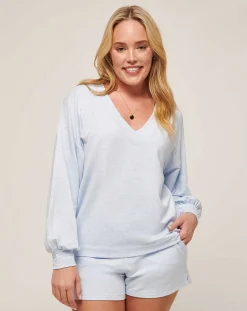 TravisMathew Shirts & Tops>Cloud Terry Vneck Top