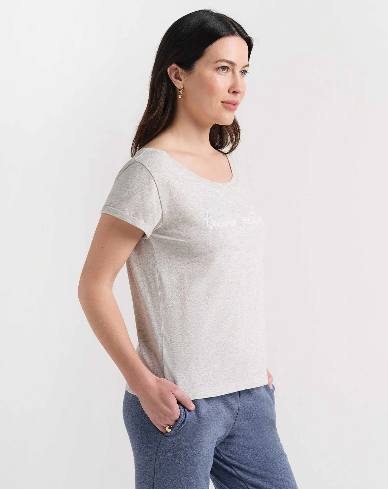 TravisMathew Tees>Girl Talk Tm Embroidered Tee