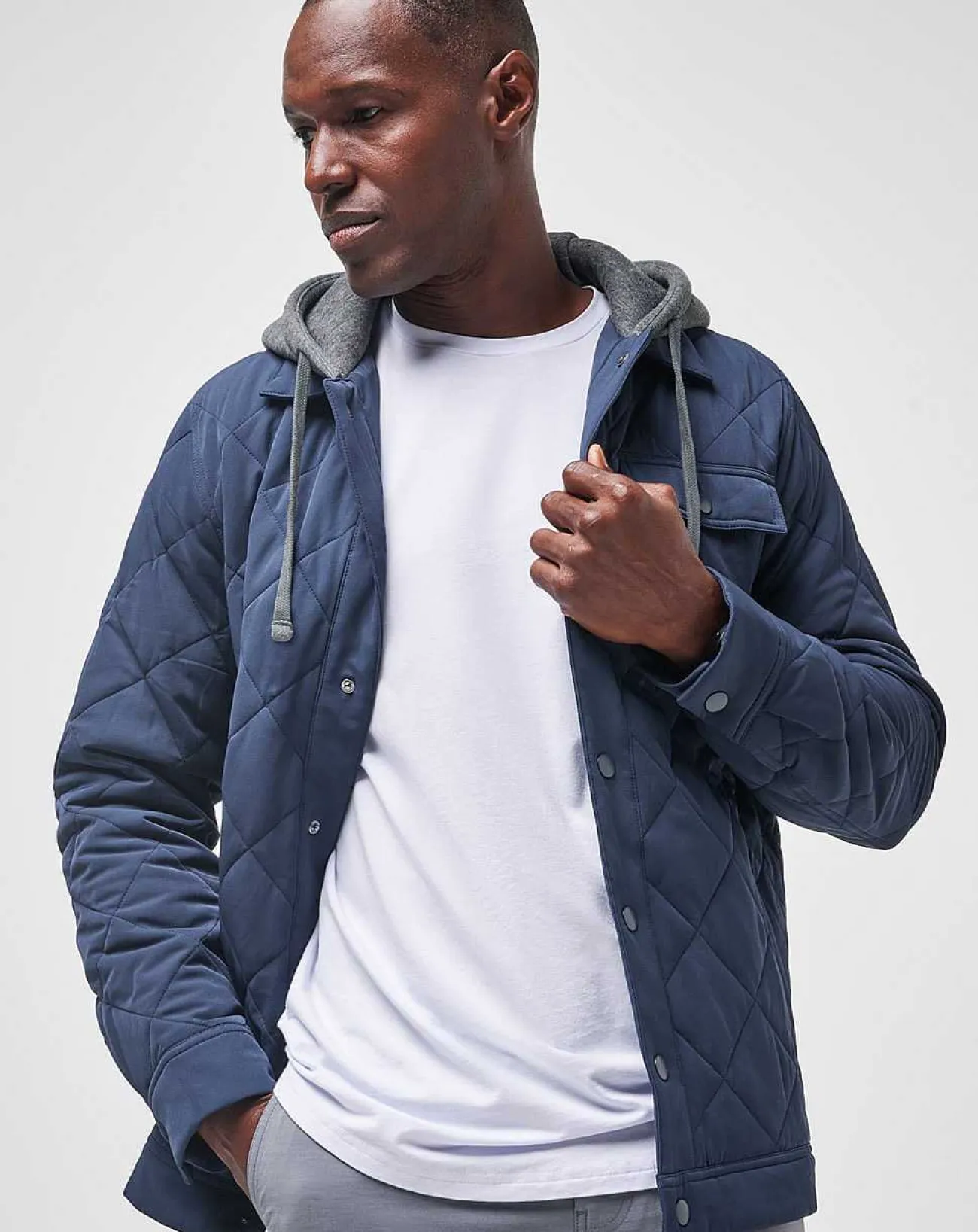 TravisMathew Outerwear>Grey Wave Full Zip Hoodie