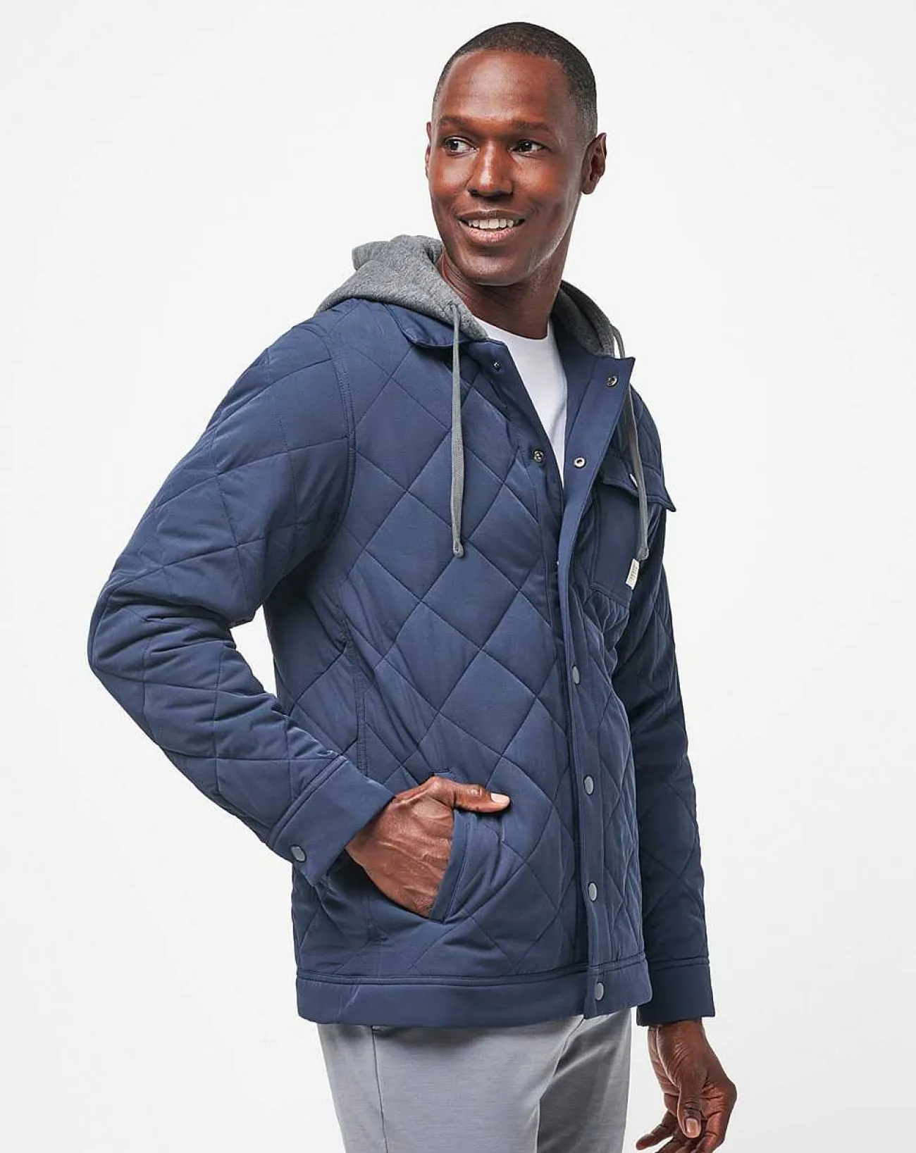 TravisMathew Outerwear>Grey Wave Full Zip Hoodie