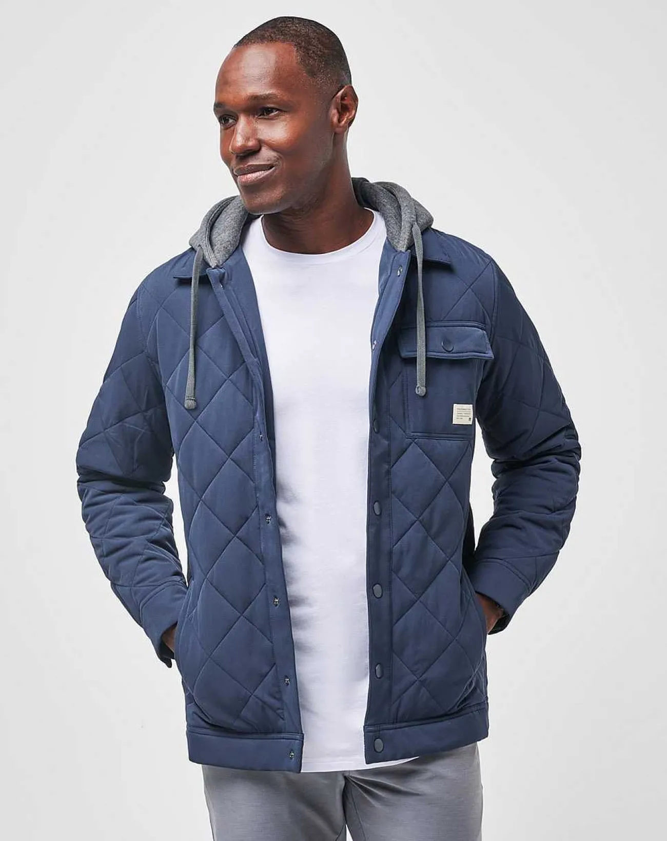 TravisMathew Outerwear>Grey Wave Full Zip Hoodie