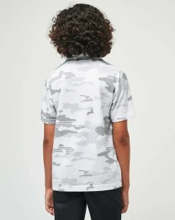 TravisMathew Youth Tops>Heater Camo Youth Polo