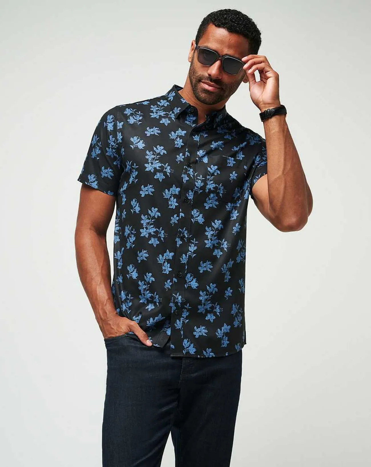 TravisMathew Button-Ups>Mist On The Lake Button-Up