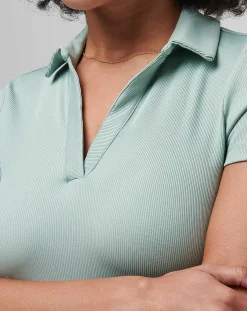TravisMathew Polos>Moveknit Vneck Polo