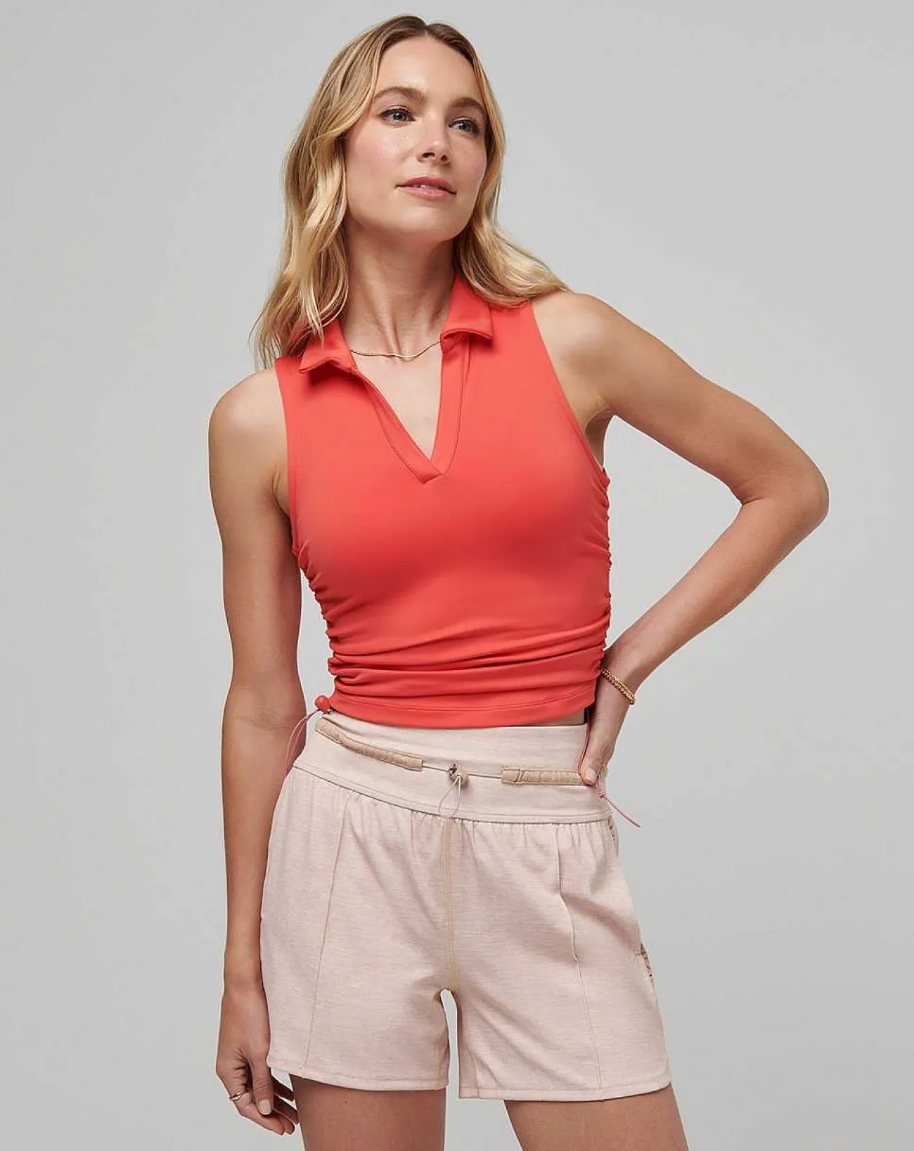 TravisMathew Polos>Salt Air, Don'T Care Moveknit Sleeveless Polo
