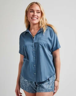 TravisMathew Shirts & Tops>Seaside Bliss Tie Front Top