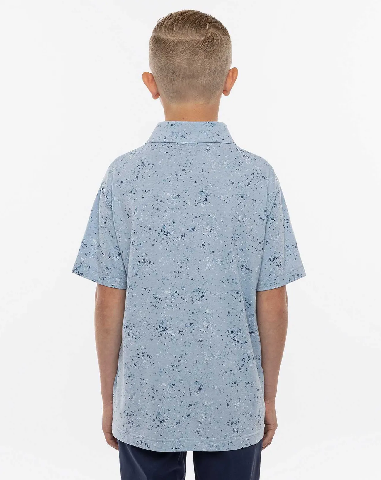 TravisMathew Youth Tops>Splatter Print Youth Polo
