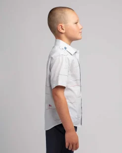 TravisMathew Youth Tops>Star Spangled Banner Youth Button-Up