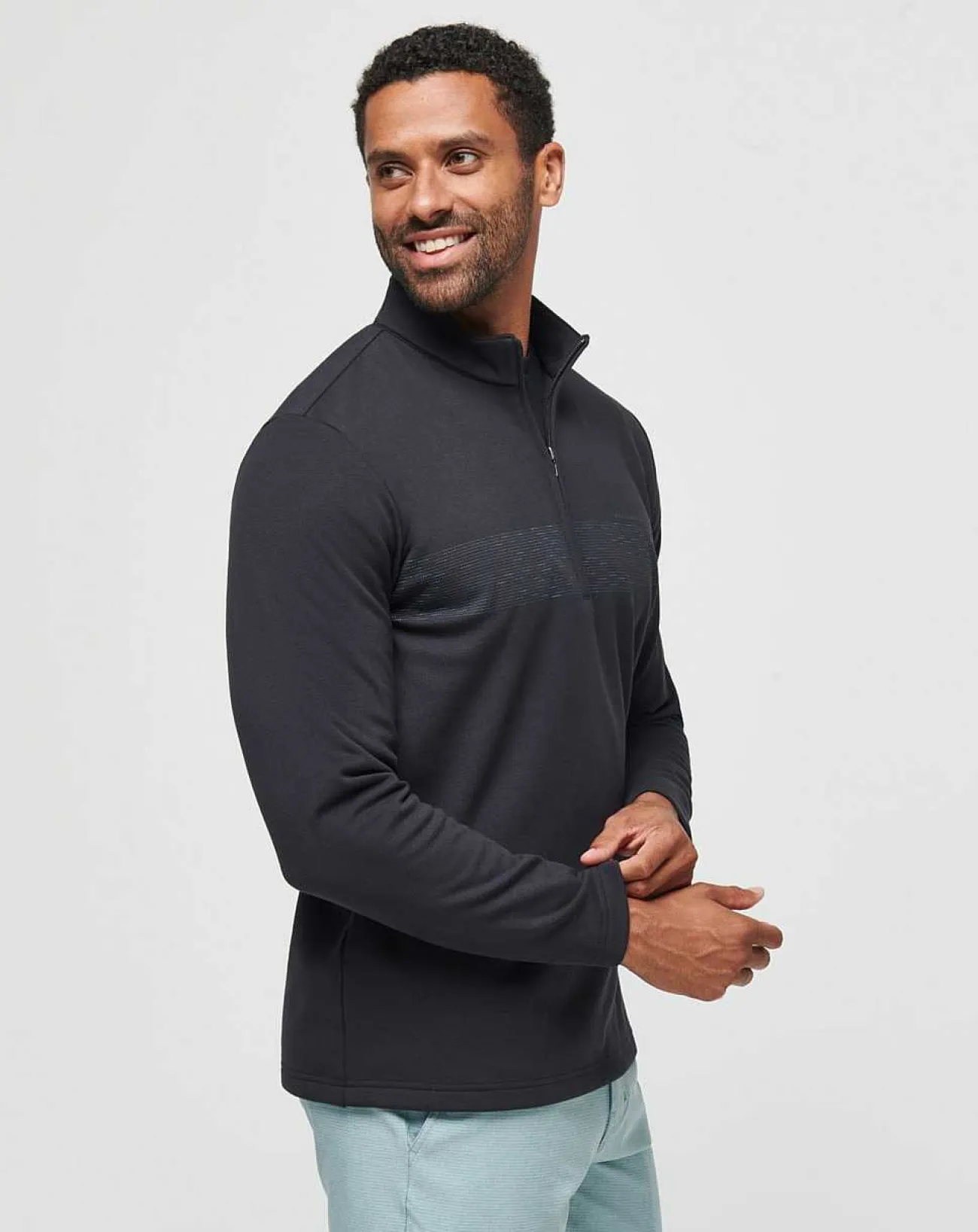 TravisMathew Quarter Zips>Upgraded Chest Stripe Quarter Zip