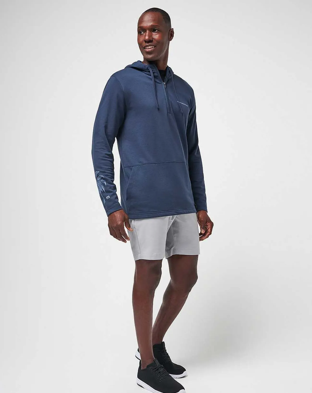 TravisMathew Quarter Zips>Upgraded Palm Hoodie Quarter Zip