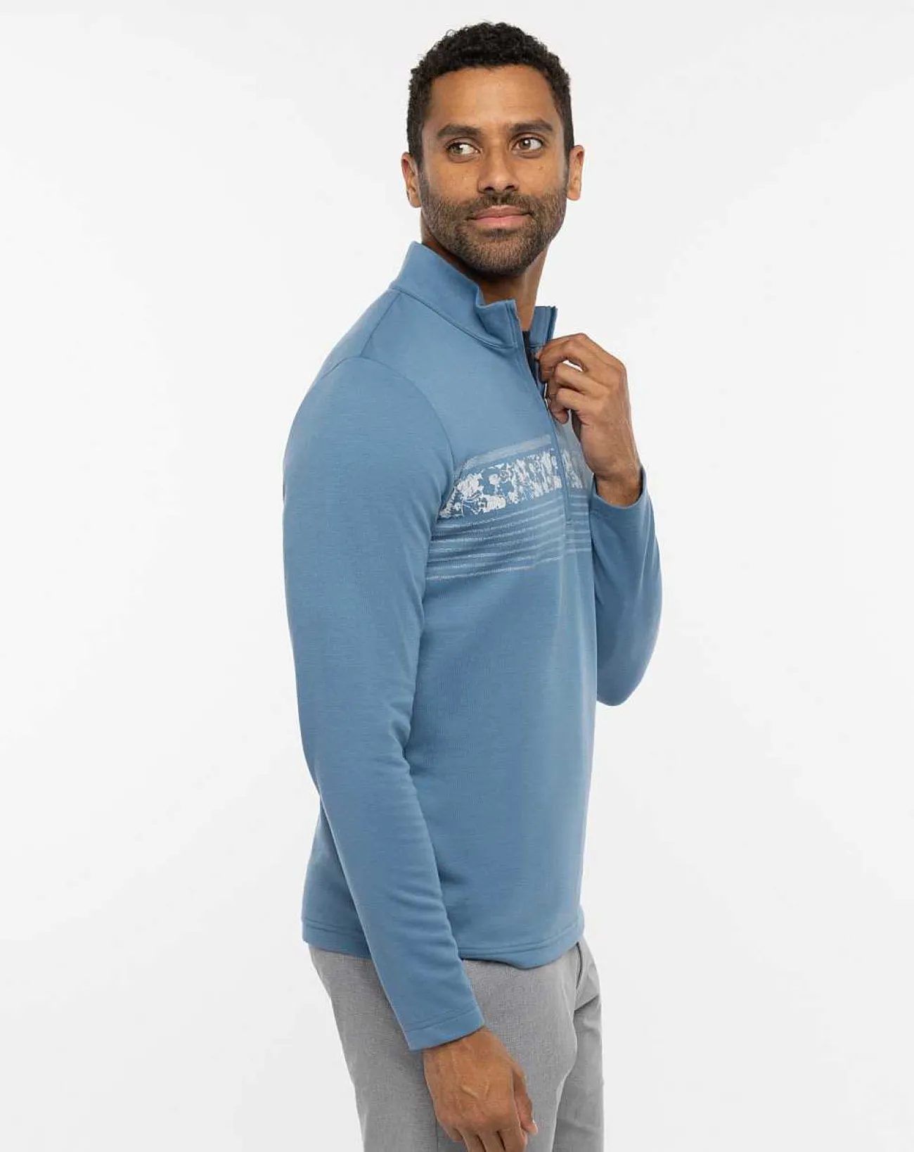 TravisMathew Quarter Zips>Upgraded Striped Quarter Zip