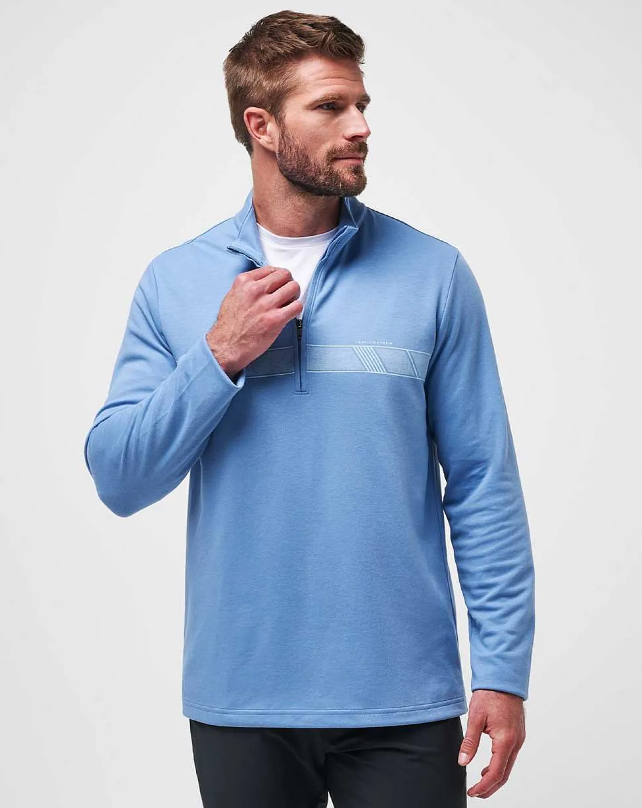 TravisMathew Quarter Zips>Upgraded Striped Quarter Zip