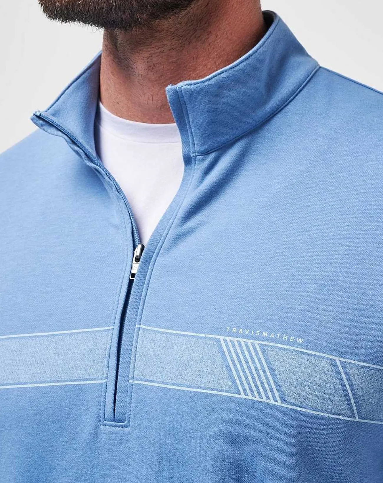 TravisMathew Quarter Zips>Upgraded Striped Quarter Zip